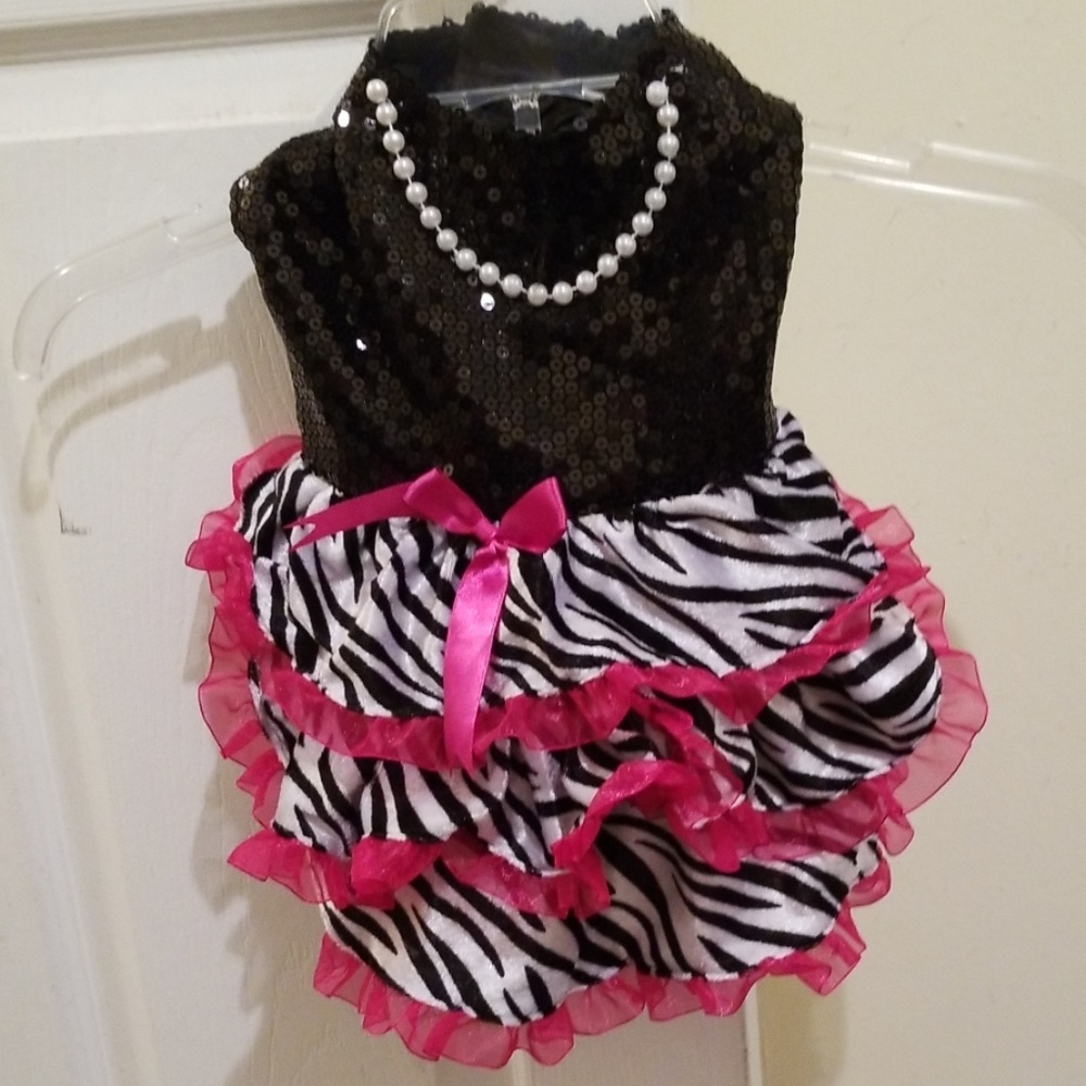 Dog Dress with attached necklace